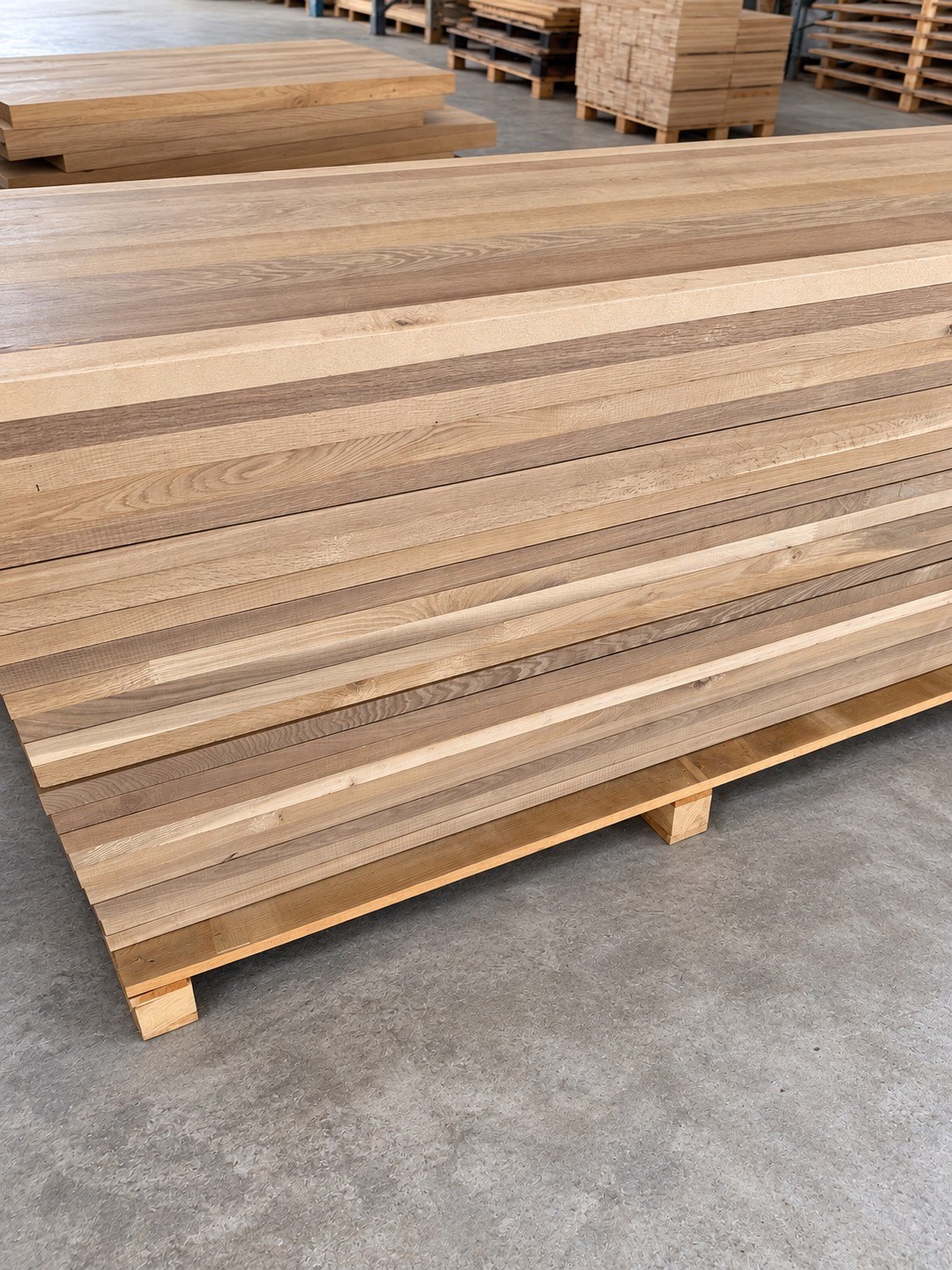 Oak worktops · Stock & preparation — edited product photograph