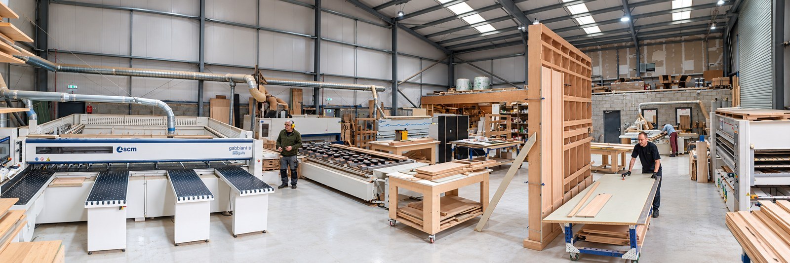 CNC machinery and assembly space at the Blacknest workshop