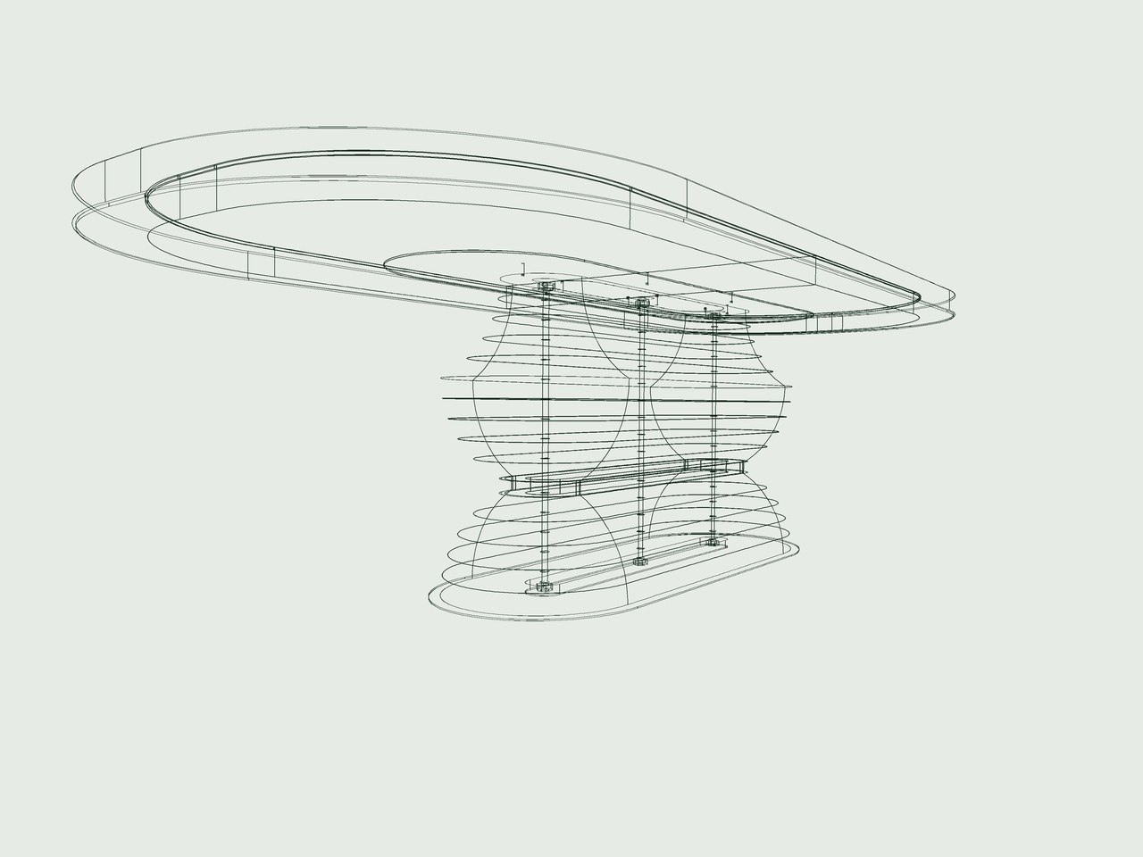 Wireframe edge view of the original STEP model